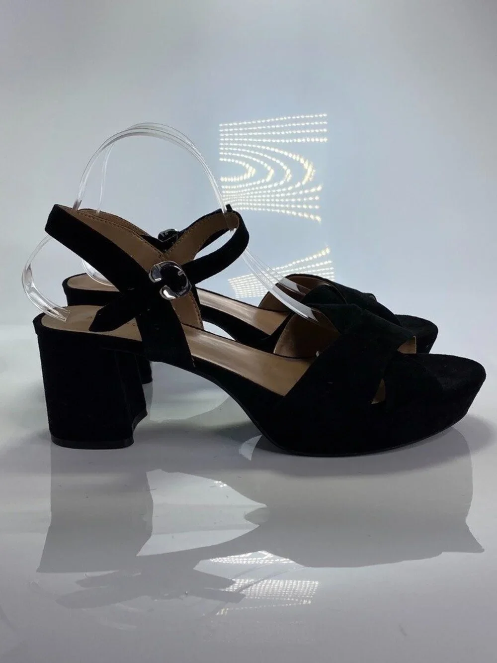 Aerosoles Women' Comfortable Crisscross Platform Sandal in Black Suede Cosmos 12
